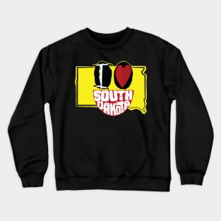 I Love South Dakota Smiling Happy Face Crewneck Sweatshirt